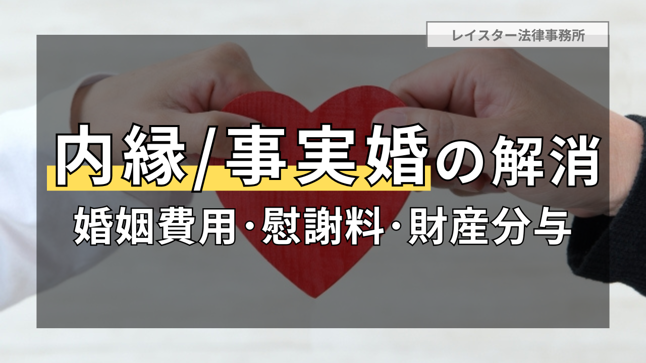 内縁(事実婚)の場合の婚姻費用請求・慰謝料・財産分与などを解説